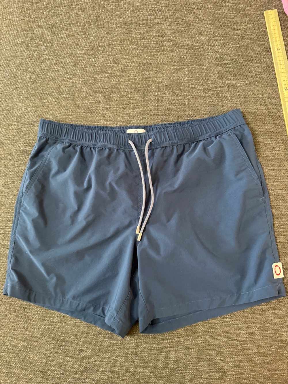 Public Beach Men's Navy Swim Trunks Drawstring & liner XL